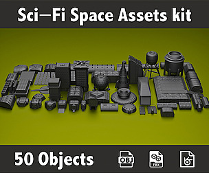 3D Sci-Fi Space Assets kit