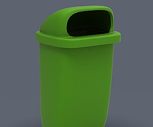 Bus stop Trash bin 3D print model