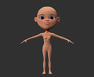 Base Mesh Cartoon Girl
