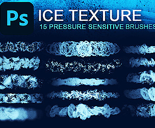 Ice, snow & frozen surface texture brushes.