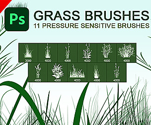 11 Free grass and plants brushes.