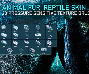 Animal fur,hair, reptile & snake skin brushes