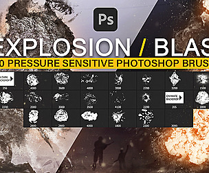 20 Explosion and blast effects brushes.