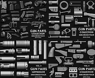 GUN PARTS MEGA PACK (4 IN ONE - 91 BRUSHES)