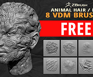 Animal creature hair and fur VDM brush