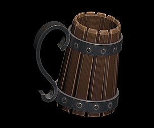 Stylized Wooden Mug