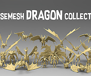 25 basemesh dragon collection 2