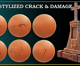 45 Stylized Crack & Damage Vol 02
