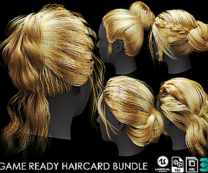 Low Poly haircard bundle