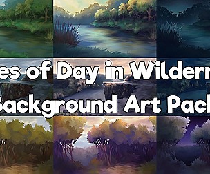 Times of Day in Wilderness Background Art Pack