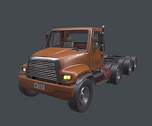 Big truck Low-poly 3D model