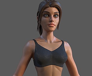 Stylized Female Base Mesh Low-poly 3D model