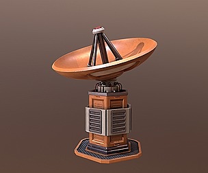 Sci Fi Satellite dish Low-poly 3D model
