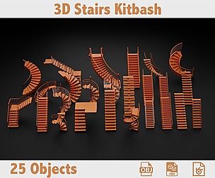 3D Stairs Kitbash