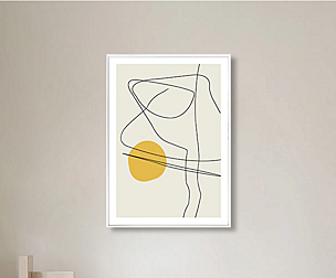 Contemporary Geometric Interior Framed Poster