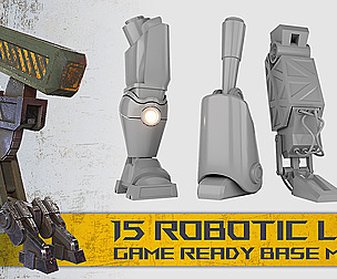 Robotic SCI-FI Legs base mesh