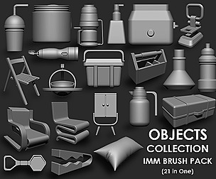 Objects Collection IMM Brush Pack (21 in One)