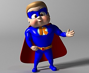 Cartoon Kid superhero