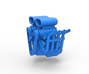 Engine V8 double supercharger Version 2 1:25