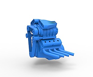 Engine V8 double supercharger Version 3 Scale 1:25