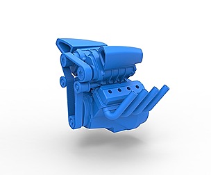 Engine V8 double supercharger Version 4 1:25