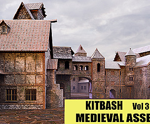 KITBASH: MEDIEVAL ASSETS + TEXTURES Vol 3