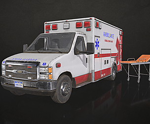 Ambulance Type 3 - Low Poly