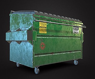 Ruined Dumpster