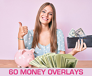 60 Money Overlays PNG, Cash Overlays, USD currency