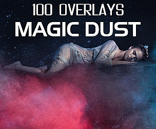 100 Magic dust explosion overlays, Colored powder