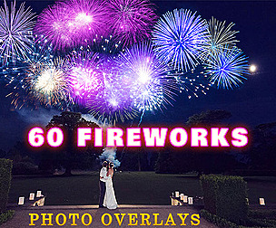 60 Realistic Fireworks Overlays, sky show