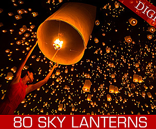 80 Sky Lanterns Overlays