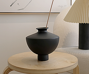 Black Textured Vase