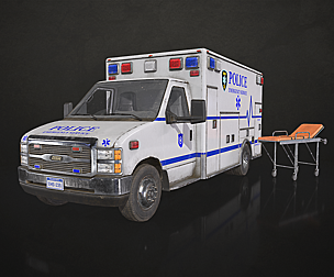 Ambulance Type 4 - Low Poly
