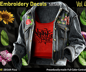 Embroidery Decals-SBSAR-Vol4