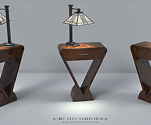 Art Deco Furnitures: Coffee Table, Lamp (FREE)