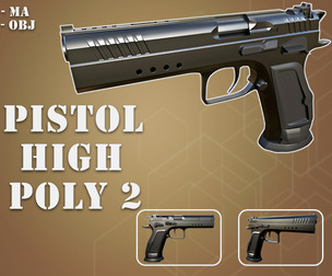 Pistol High Poly 2