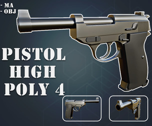 Pistol High Poly 4