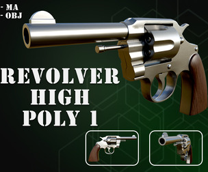 Revolver High Poly 1