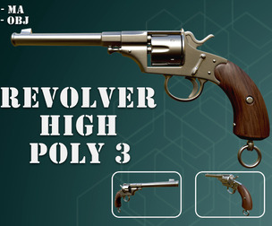 Revolver High Poly 3