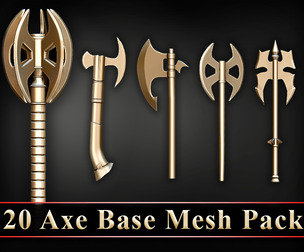 20 Axe Base Mesh Pack