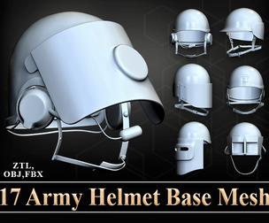 17 Army Helmet Base Mesh