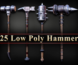 25 Low Poly Hammer