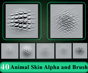 40 Animal Skin Alpha and Brush