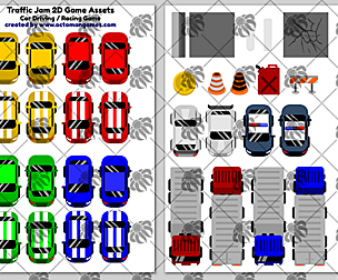 Car Driving / Racing Game 2D Asset Pack