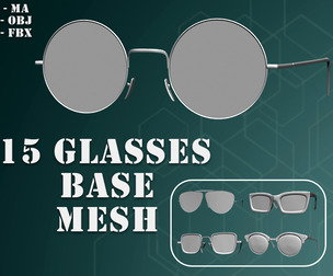 15 Glasses Base Mesh