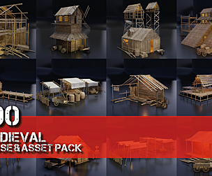 100+medieval house & asset pack vol 01