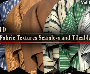 10 Fabric Textures Seamless and Tileable Vol. 1