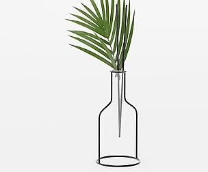 Metal wire vase black