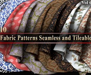 10 Fabric Patterns Seamless and Tileable Vol. 6